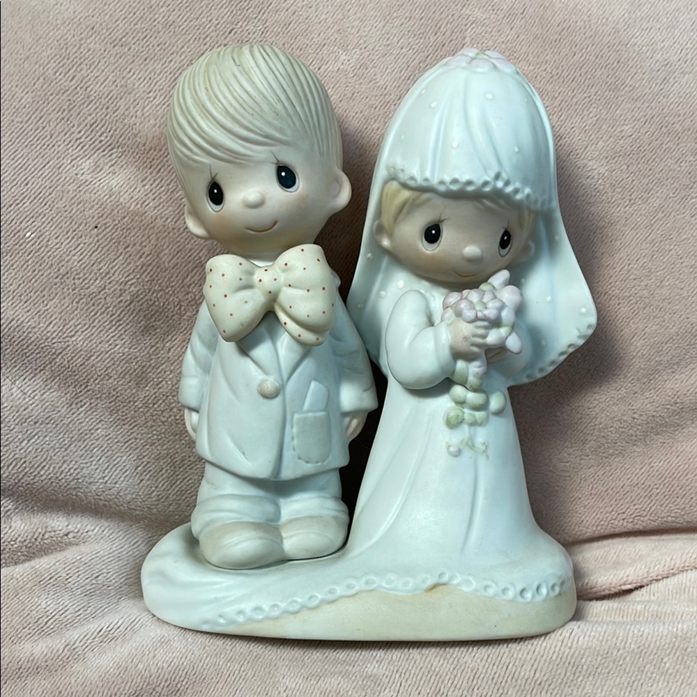 Precious Moments Wedding Figurine - Cream and White